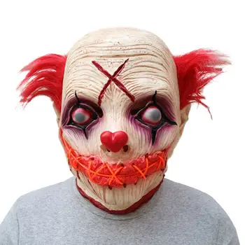 

Halloween Costume Party Mask LED Glowing Clown Latex Mask Comfortable And Funny Fits Most Adult And Teens
