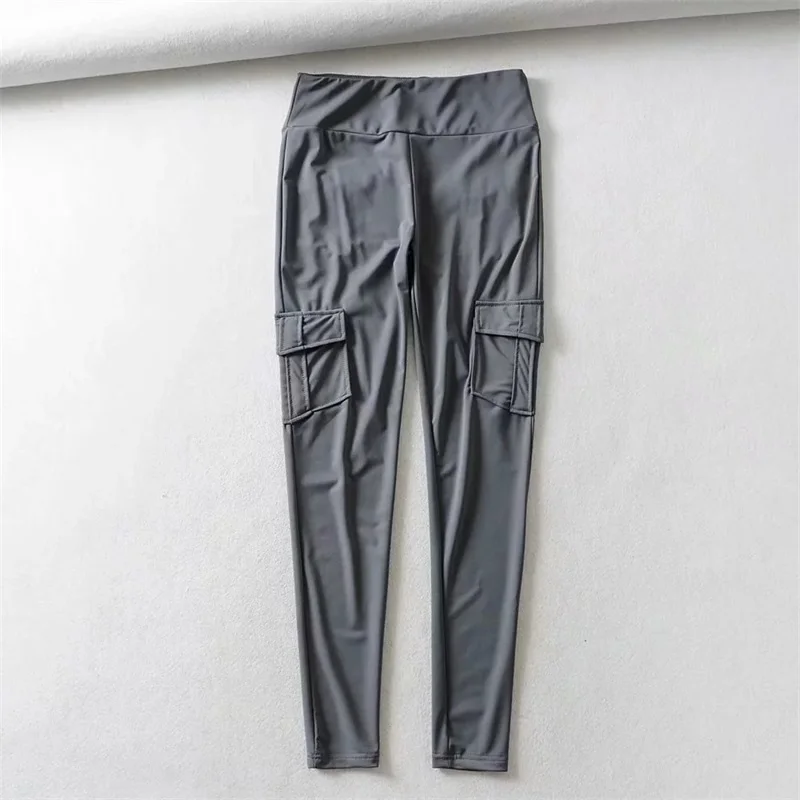 Для женщин карманом обтягивающие леггинсы брюки средней посадки с карманом подробная информация