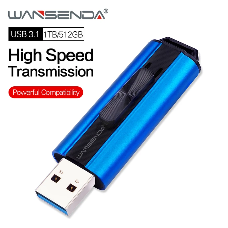 Wansenda-unidad Flash USB 3,0 de alta velocidad, lápiz de memoria 256GB de 512GB, 64GB, 32GB, 16GB, 128GB