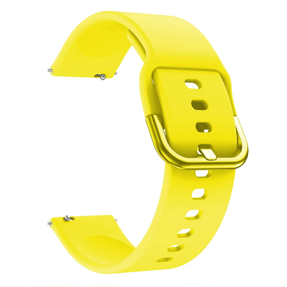 Силиконовые Correa Оригинальные спортивные повязки умные часы Galaxy watch активный ремешок для часов samsung Galaxy watch 42 мм браслет ремешок - Цвет: Yellow