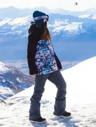 GSOU снег для женщин лыжный костюм сноуборд куртка брюки ветрозащитный водостойкий Открытый Спортивная одежда с капюшоном зимняя