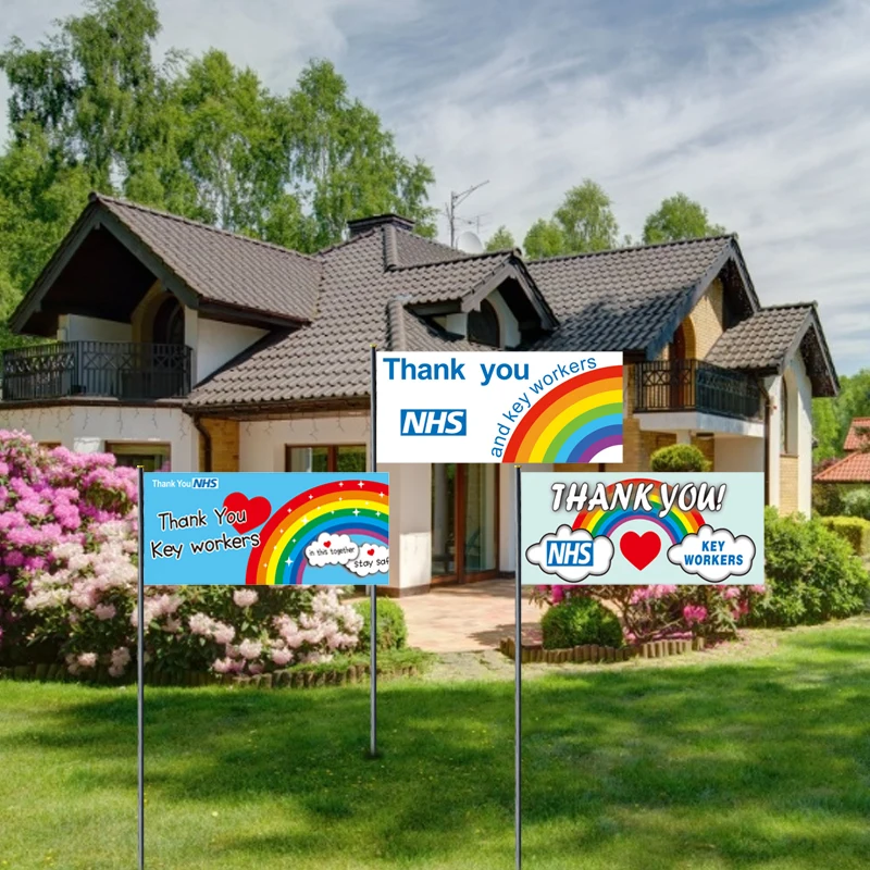 Постер с флагом Weathervane баннер со слоганом 2020 поддержка любви NHS медицинская