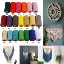 100m corda de corda para costura de algodão macrame cabo 2mm artesanato diy colorido fio corda corda artesanal corda têxtil casa decoração