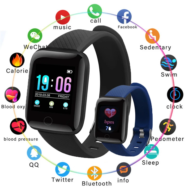

QUNIWO D13 Smart Watch Men Women For Android Apple Phone Waterproof Heart Rate Tracker Blood Pressure Oxygen Sport Smartwatch
