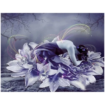 

Flower Fairy 5D Diy Diamond Embroidery Full Square Round Drill Angel Painting Cross Stitch Kit Mosaic Wedding DecorationsZP-003