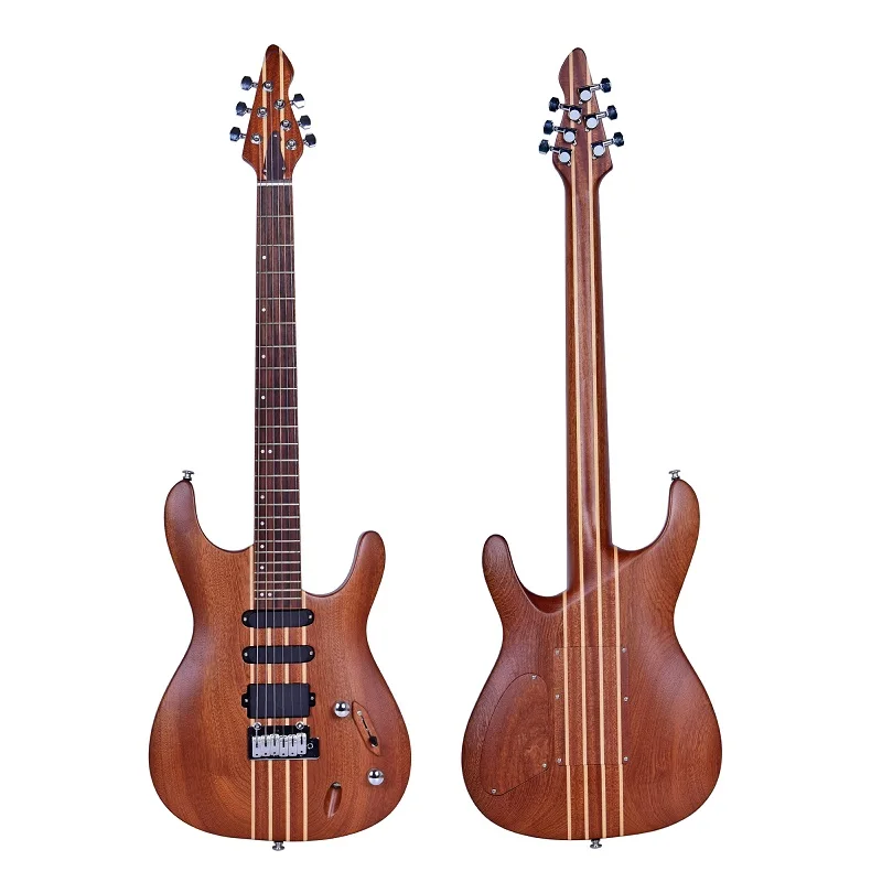 Электрическая гитара Sapele Maple siamese с двойным и одинарным звукоснимателем 24 лада