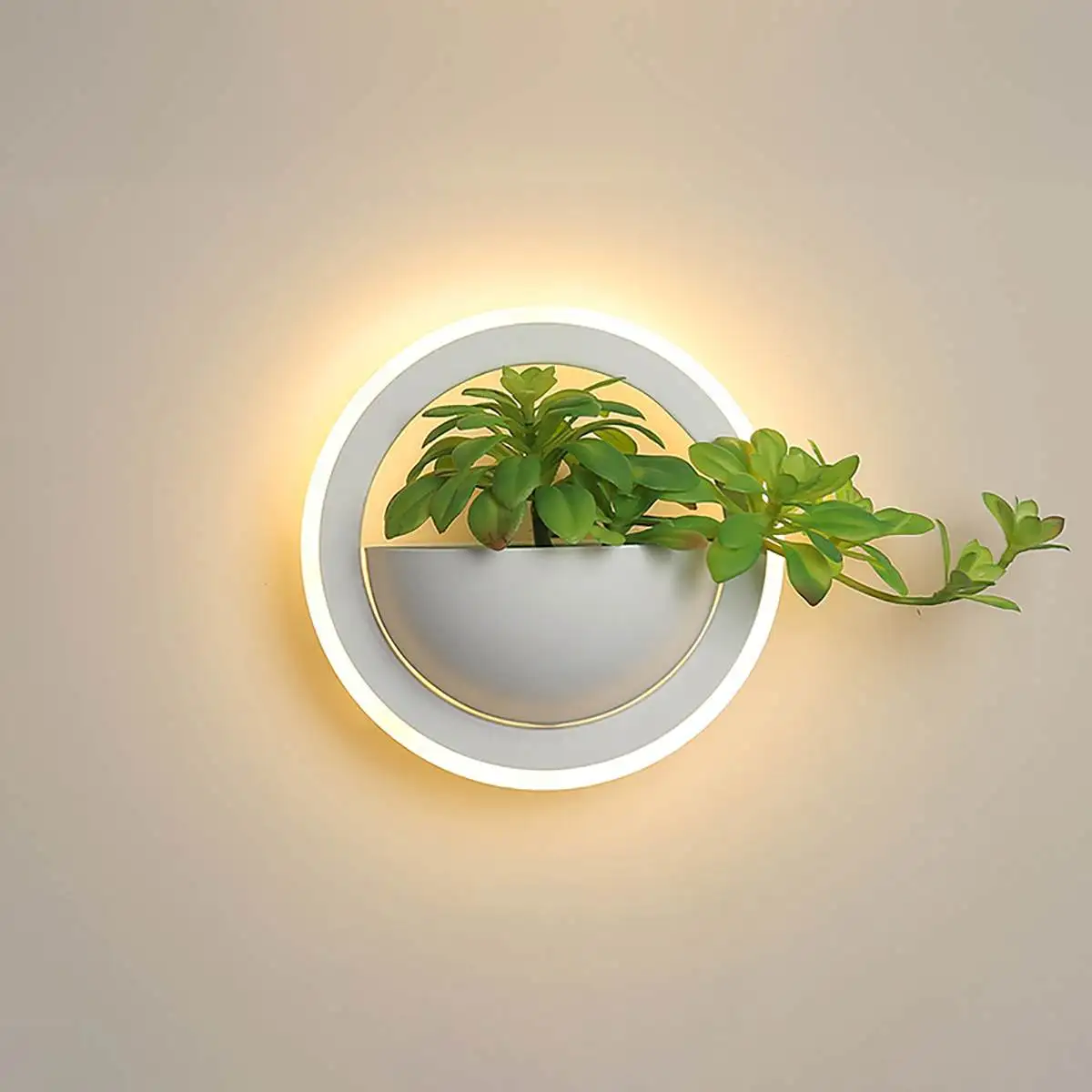 

Nordic LED Wall Lamp Bedroom Bedside Lamp Modern Minimalist Green Creative Plant Wall Lamp Corridor Decorative Wall Lamp