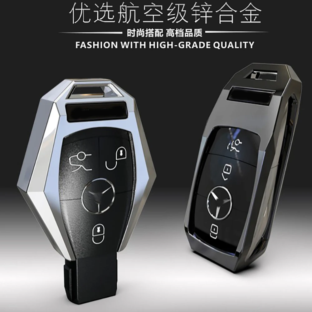 

Car Key Case Cover For Mercedes Benz W203 W210 W211 W124 W202 W204 W212 W176 AMG Accessories Keychain