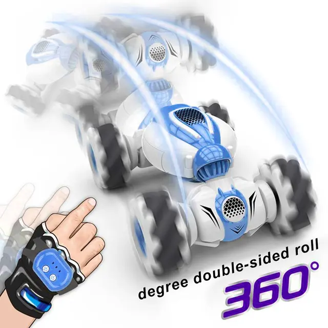 S-012 2.4G Mini Remote Control RC Car Stunt Double-Side Roll Rotary Car Gesture Induction Twisting Drift Off-Road Cars Kids Toys 3