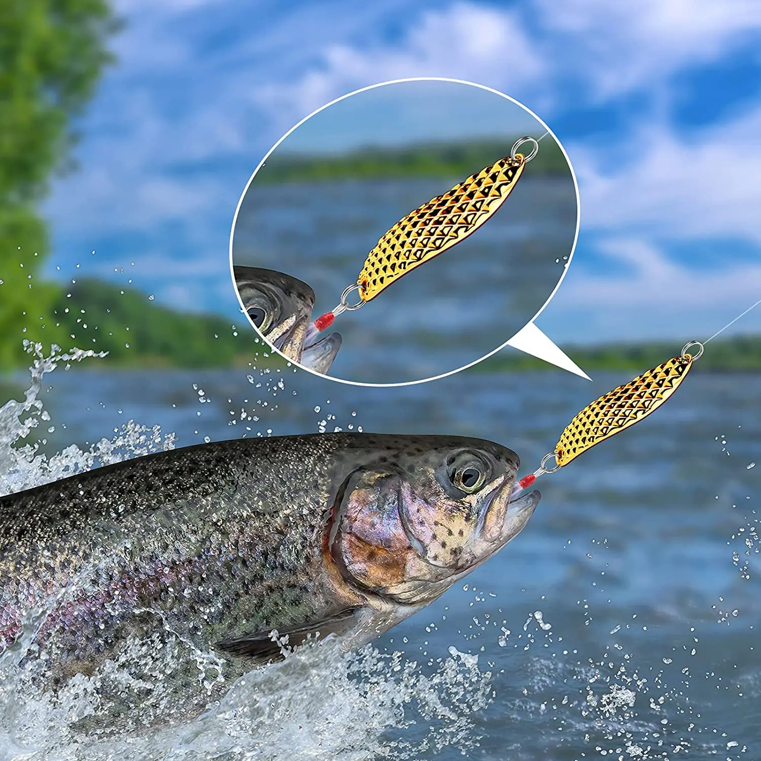 1PCS Fishing Spoons Lure Spoon Bait Metal Spoon Lure with Treble Hook  Casting Blade Bait Fishing Lure Spinnerbait Carp Tackle - AliExpress