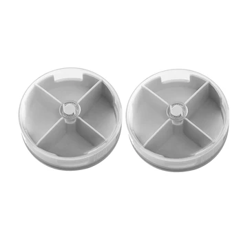 

2 Pieces Portable Transparent Portable Pill Box Round Pill Box Medicine Storage Rack Storage Box