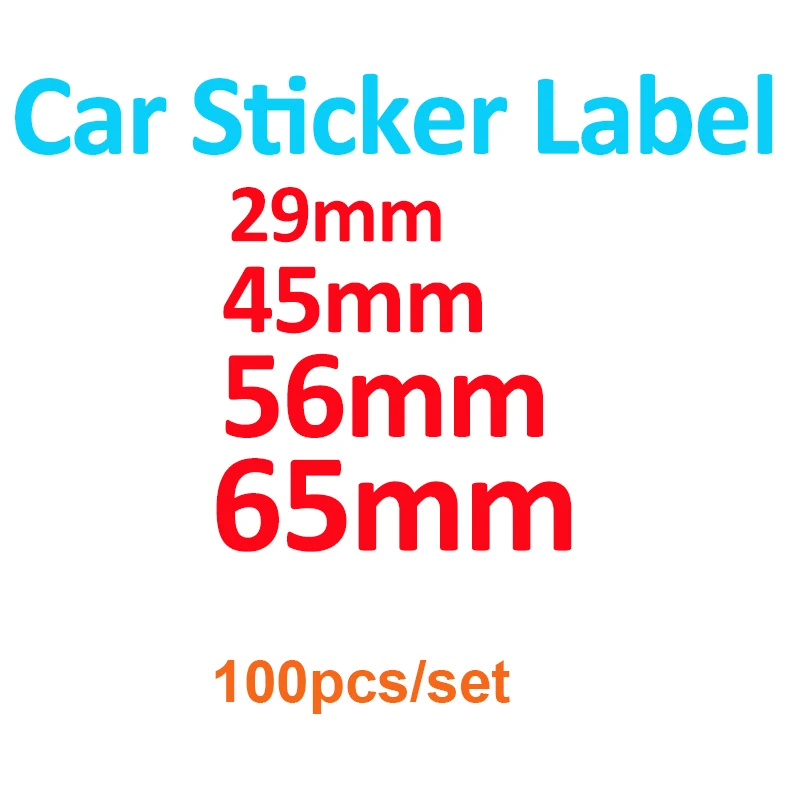Autocollant de style de voiture bmw, étiquette de direction, couverture d'emblème en époxy/aluminium, 65MM 56MM 45MM 29MM, 100 pièces/ensemble