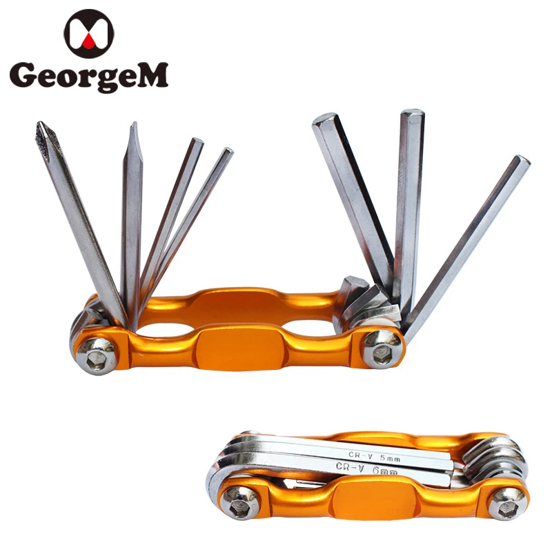 GOMGIRONA Мини Портативный 7 в 1 Инструменты для ремонта велосипеда многофункциональный инструмент для ремонта велосипеда комплект гаечных ключей простой гаечный ключ инструмент для ремонта велосипеда