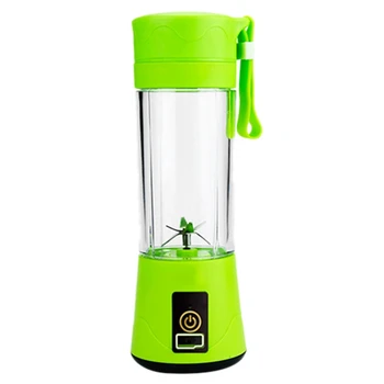 

380Ml Portable Juicer USB Rechargeable 6 Blades Juicer Smoothie Blender Machine Mixer Mini Juice Cup Green