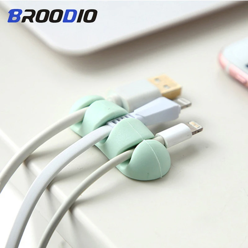 2PCS Cable Organizer Silicone USB Cable Winder Flexible Cable Management Clips Cable Holder for Headphone Charging Organizador 2PCS Cable Organizer Silicone USB Cable Winder Flexible Cable Management Clips Cable Holder for Headphone Charging Organizador