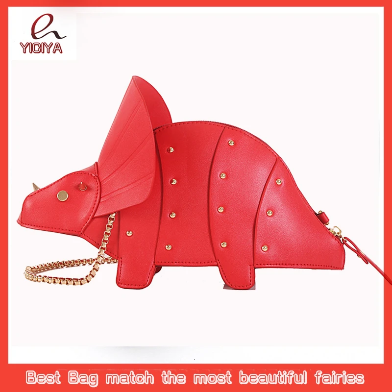 

YICIYA 3D Unicorn Dinosaur Design Pu Cute Tote Bag Crossbody Mini Bag Clutch Bag Fashion Handbag Shpulder Bag Chain Purse