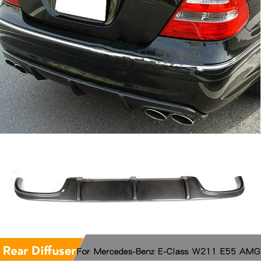 Спойлер для Mercedes Benz E Class W211 E55 AMG седан 4 двери 2002 2006|rear bumper diffuser|bumper diffuserrear lip |