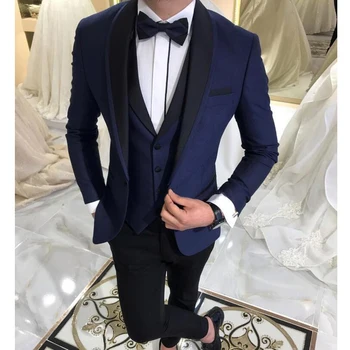 

Italian Shawl Lapel 3 Pieces Groomsmen Suits Wedding Costume Wedding Suits for Men Groom Suits Mens Suit Jacket+Pants+Vest