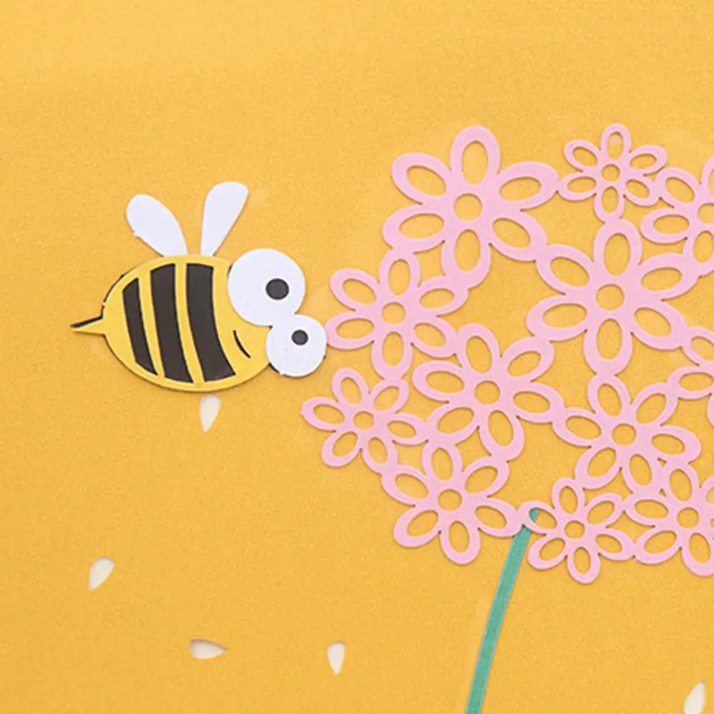  3d Handmade Greeting Card Bee Flower Birthday Cards Valentines Day Gift Birthday Wedding Invitation - 4.00029E+12