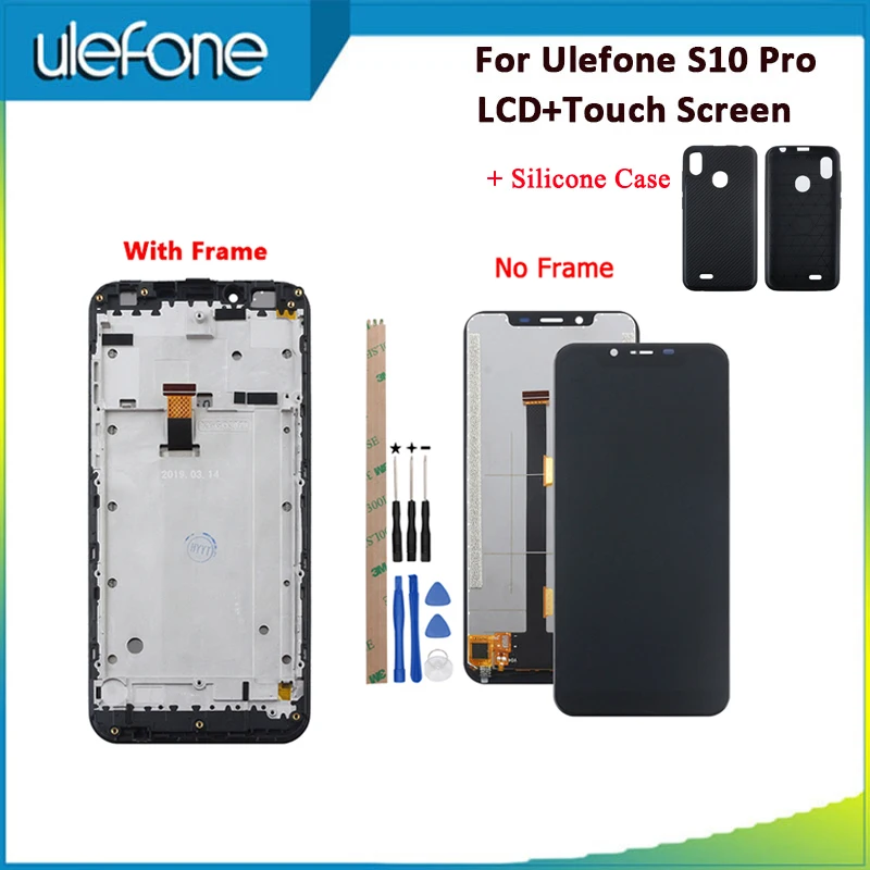 Для Ulefone S10 Pro ЖК-дисплей и сенсорный экран 5,7 ''с рамкой+ силиконовый чехол, запасные части для Ulefone S10 Pro lcd с инструментами