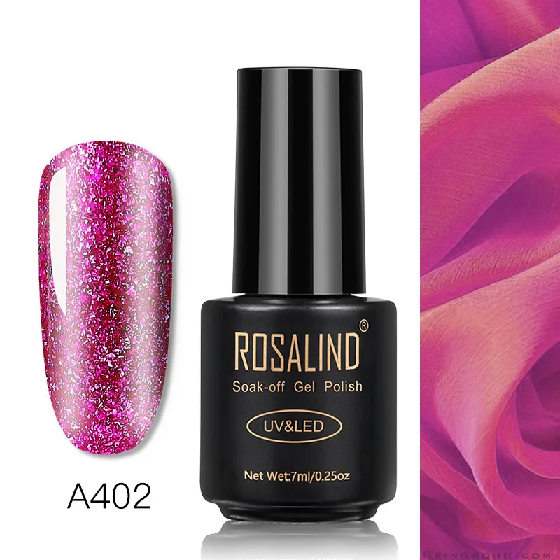 RAA402 ROSALIND Гель-лак с блестками Гель-лак для ногтей гибридные Лаки гель блестящая живопись ногти искусство поли УФ Топ базовый праймер для маникюра - Цвет: RAA402