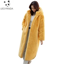 Зимняя мода, имитация шерсти, меховое пальто с капюшоном, длинная Меховая куртка для стрижки овец, женская утепленная парка размера плюс