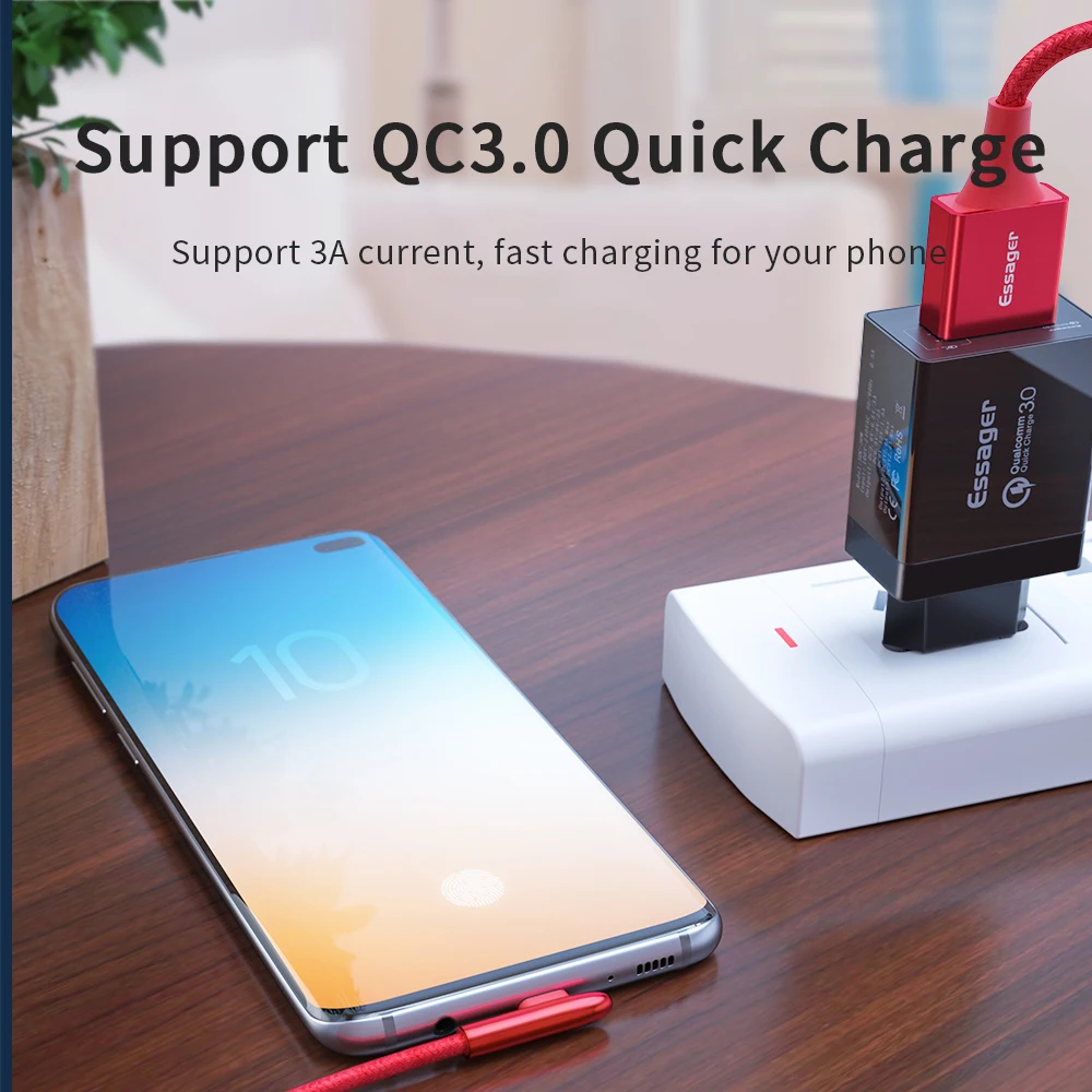 Essager 90 градусов usb type C кабель для samsung S10 Xiao mi K20 mi 9 Oneplus 7 Pro 3A Быстрая зарядка USBC type-C шнур USB-C зарядное устройство
