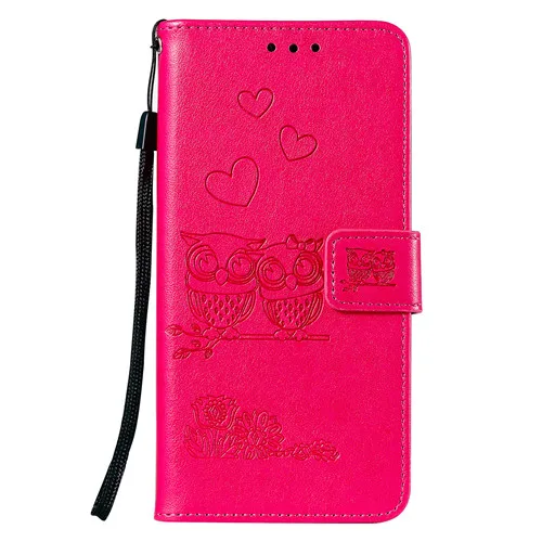 Rose Red Чехол из искусственной кожи с защелкой с рисунком совы для zte Blade V9, чехол-кошелек для zte Blade V9 Vita Coque Capa Fundas для zte V9 Vita Case - Color: Rose Red