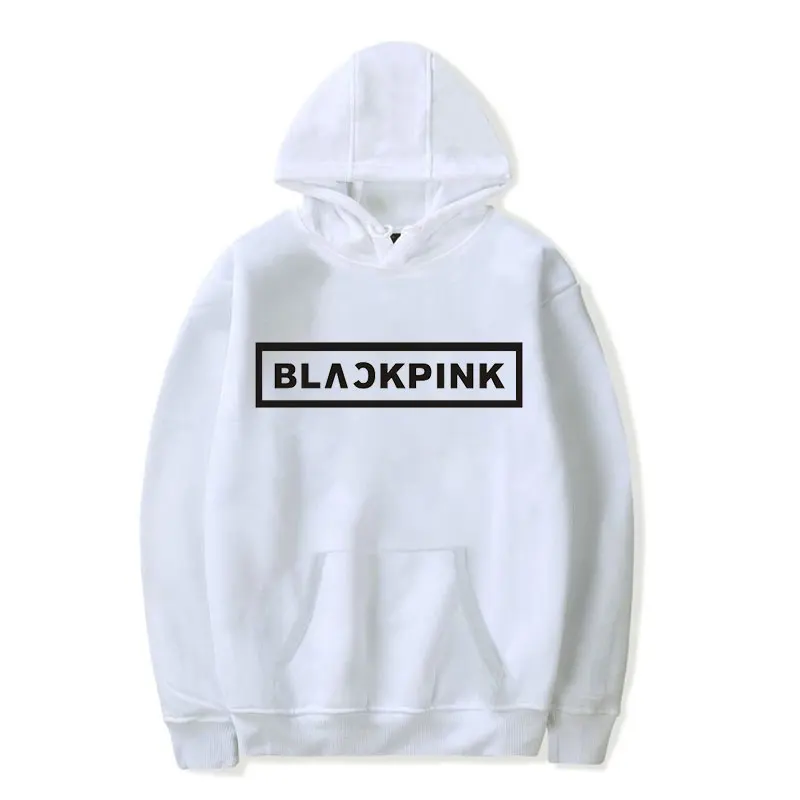 Harajuku толстовки KPOP черные розовые Лиза розовые толстовки Женская толстовка уличная Розовая Одежда для девочек и мальчиков Зимний пуловер с капюшоном - Цвет: 2
