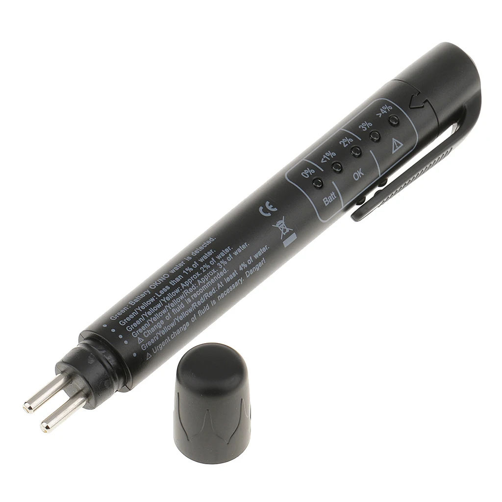 Brake Oil Fluid Tester Pen Moisture Water Content Checking LED Indicator