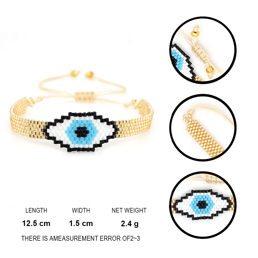 Go2boho браслет для женщин Турецкий Дурной глаз Bileklik Miyuki золотые браслеты ювелирные изделия Pulseras Mujer Moda с фабрики