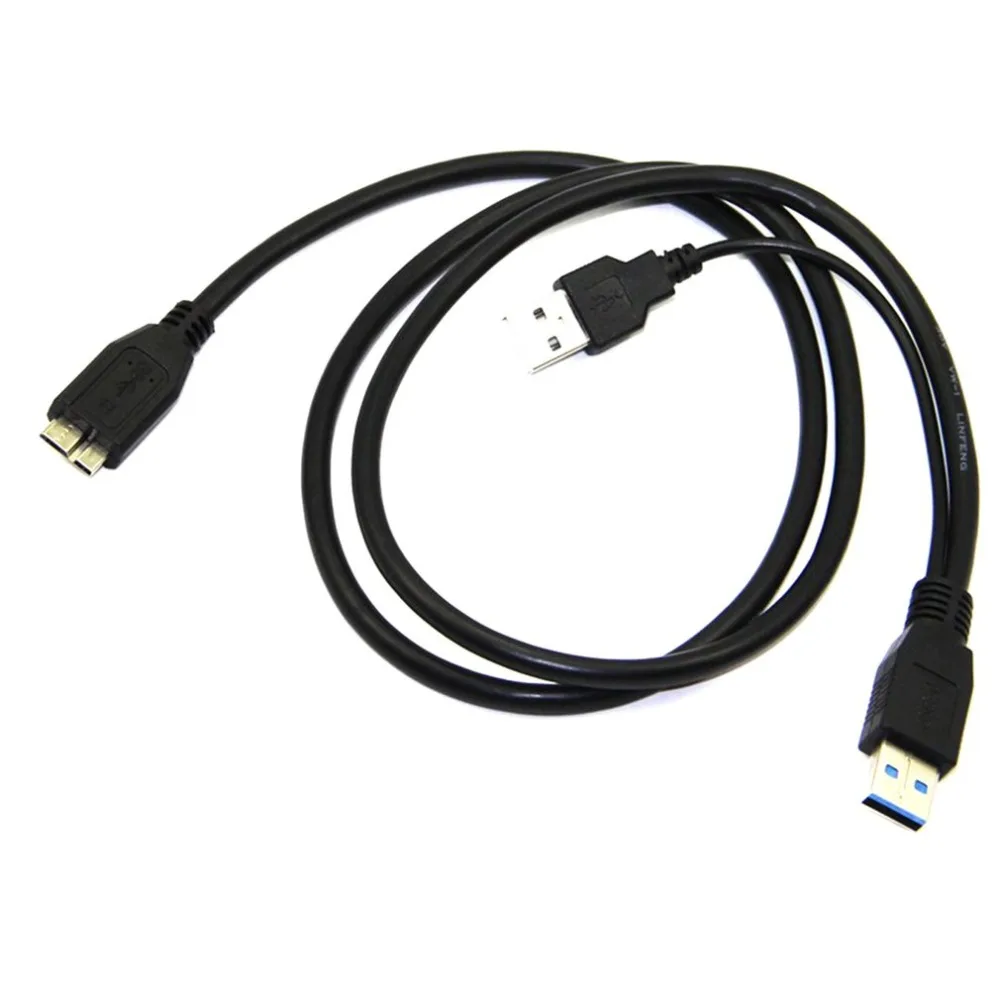 0,6 м Dual USB 3,0 A Male к Micro B Y ЧЕРНЫЙ Мощность кабель передачи данных мобильного жесткого диска 2-разъем Y-дизайн