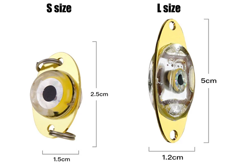 PRO BEROS 1/2/3/4pcs Fishing Lure Light LED Bait Deep Drop Underwater Eye Fishing Squid Bait Luminous Lure for Attracting Fish