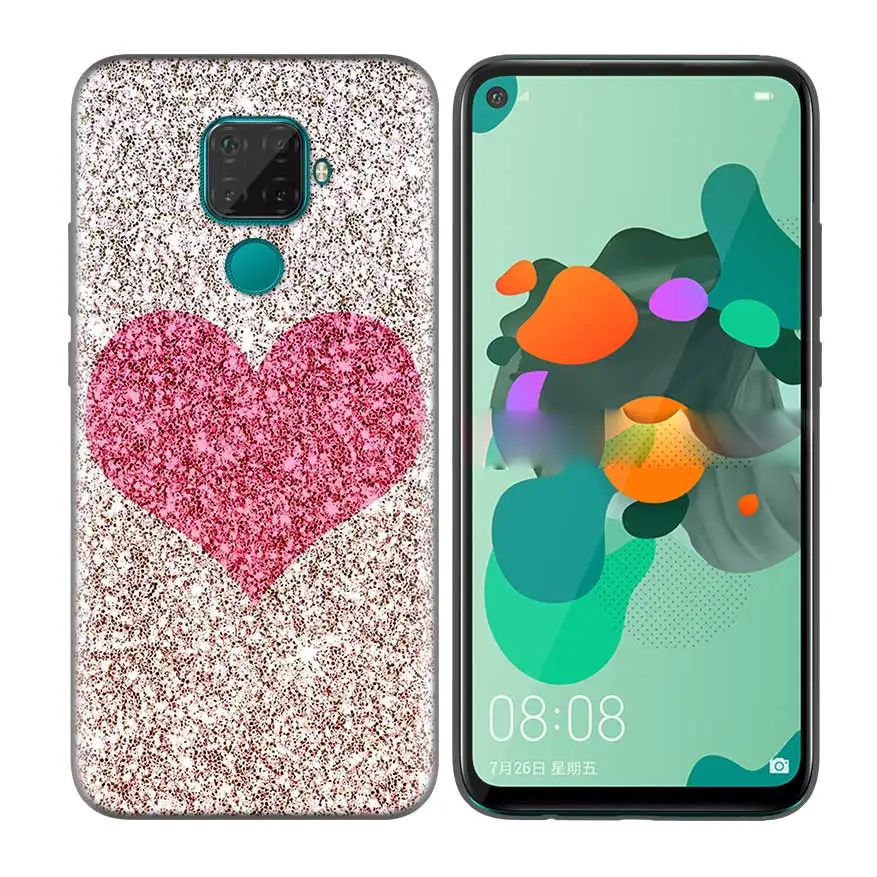 08 Мягкий силиконовый чехол с блестками в форме сердца для huawei P Smart Plus P Smart Z Nova 5 5i Pro Y9 Y7 Y6 Y5 - Цвет: 08