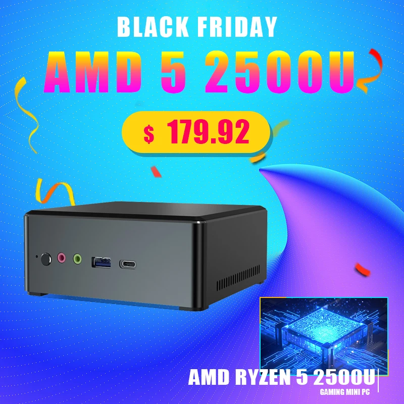 Topton Топ продажа мини ПК AMD Ryzen R5 3550H R7 2700U Vega 10 Графический домашний офис игровой