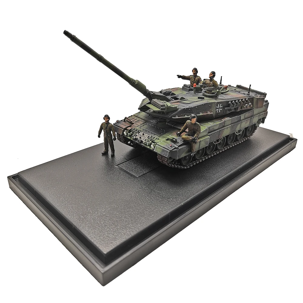 Литой Танк модель 1: 72 Масштаб армейский леопард 2 A7 с четырьмя пластиковыми солдатами литая игрушка модель Танк Игрушка коллекция подарок