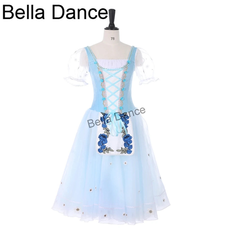 Coppelia Costume Giselle Ballet Costume Blue Velvet La Fille Mal Gardee Lise Costume Peasant Costume Girls BT9239