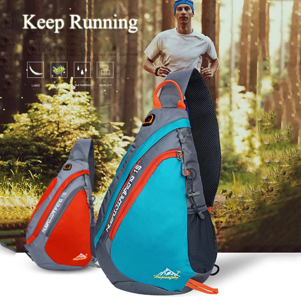 

Unisex Running Bags Sports Chest Bag Men Waterproof Nylon Travel Bag ipad Bag Large Capacity Shoulder Bag for Camping 2019