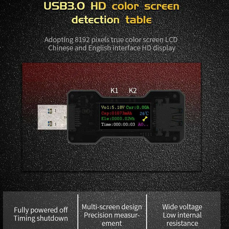 FNB18 USB цветной экран тестер постоянного тока цифровой вольтметр Амперметр ток X7S1