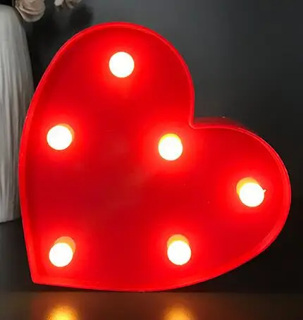 Red love Украшения в виде букв, романтическое украшение для свадебной церемонии, комбинированный светодиодный светильник в виде цифр, аксессуары для украшения дома - Цвет: Red love