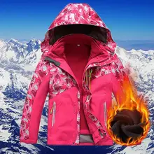 Coat Snow-Jacket Waterproof Outdoor Winter Outerwear Detachable Fleece Girls Warm Skiing