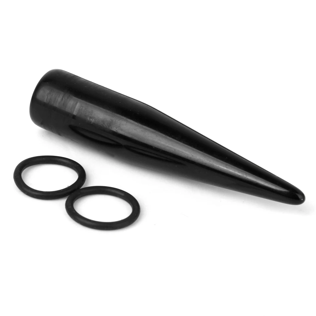 8 x Black Acrylic Expander Taper Ear Stretching Plug with different sizes Double O-ring