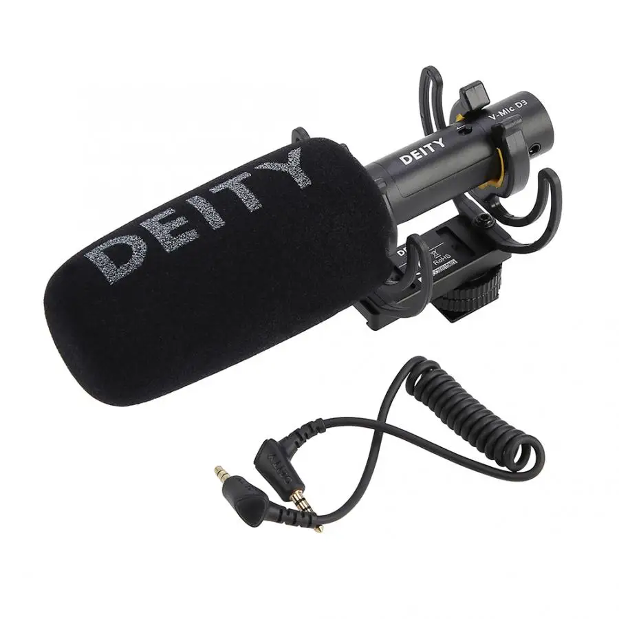 Aputure Deity V-Mic D3 микрофон превосходное Выключение звука низкий уровень шума искажения для DSLR камеры видеокамеры рекордер телефон ноутбук