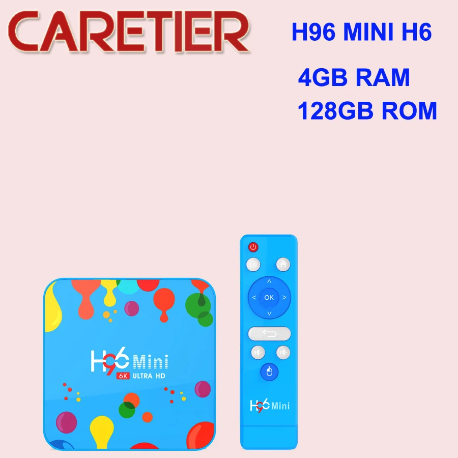 4GB 128GB H96 MINI H6 Android 9,0 Smart tv BOX Четырехъядерный 4G DDR3 32G EMMC ROM телеприставка 6K 3D H.265 Wifi медиаплеер приемник 5 шт - Цвет: 4GB 128GB