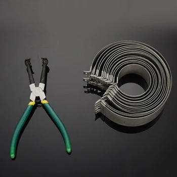

62-140mm Repair Tool Kit With Case Collars Replacement Universal Cylinder Installation Steel Motorcycle Piston Ring Compressor