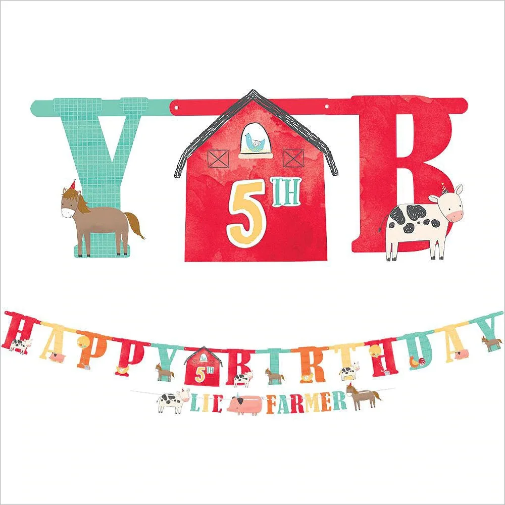 

2019 Dairy Farm Theme Birthday Party Supplies Tablecloth Paper Towels Paper Cup Pan Flag Set