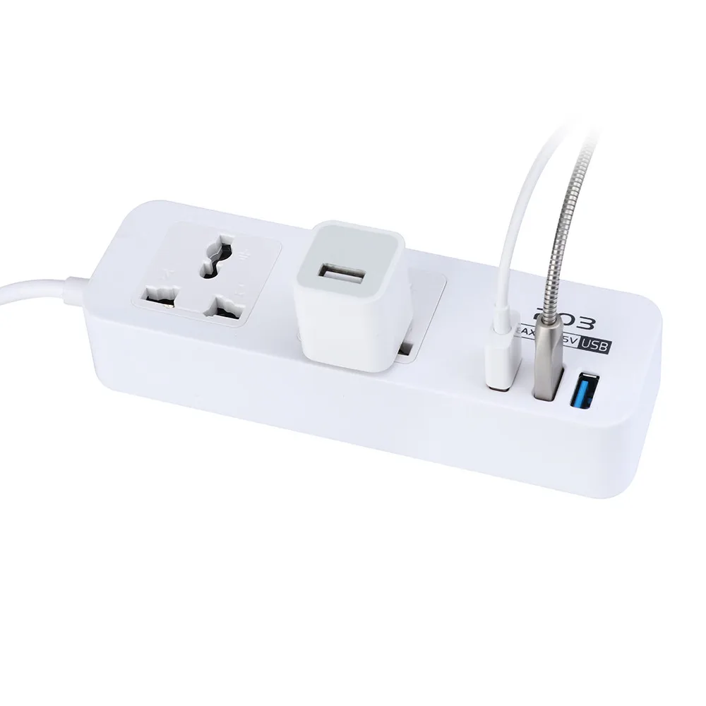 

4 Outlet Smart Power Strip With 3 USB Ports Universal Home Electronics Fast Charging Socket US Plug Extension Cord Socket