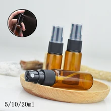 

1pcs 5ml/10ml/ 20ml Refillable Press Pump Glass Spray Bottle Oils Liquid Container Perfume Atomizer Travel