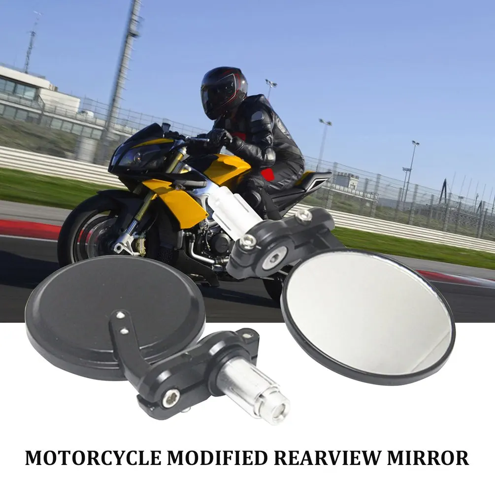 Мотоцикл модифицированное зеркало заднего вида 22 мм руль зеркало черное зеркало измененные Аксессуары для мотоцикла