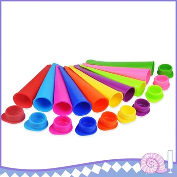 

10pcs Mixing Color Silicone Ice Stick Molds Form Summer Ice Cream Makers DIY Frozen Ice Cream Mold Kitchen Popsicle Maker Mould